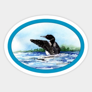 Watercolor Loon Sticker